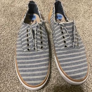 blue striped loafers size 7,5